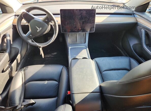 5YJ3E1EA3NF370471 2022 TESLA MODEL Blue Вид панелі приладів