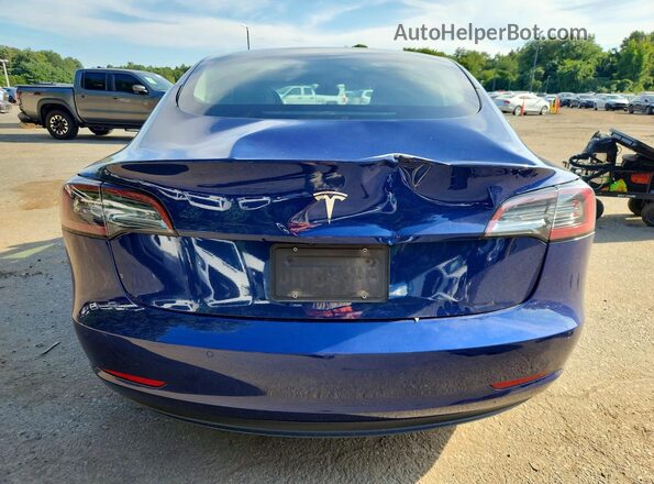 5YJ3E1EA3NF370471 2022 TESLA MODEL Blue Вид ззаду