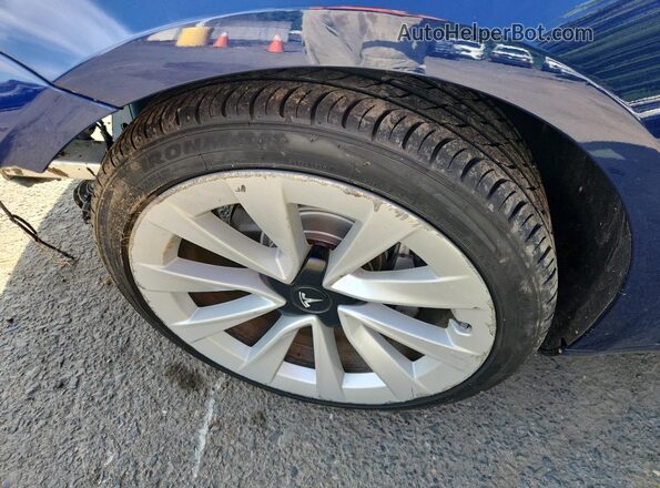 5YJ3E1EA3NF370471 2022 TESLA MODEL Blue Вид наклейки з VIN-кодом