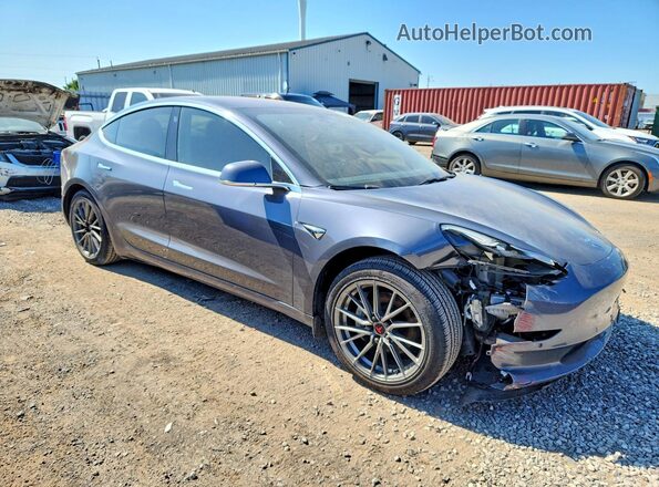 5YJ3E1EA4KF321663 2019 TESLA MODEL Серый Передняя правая четверть