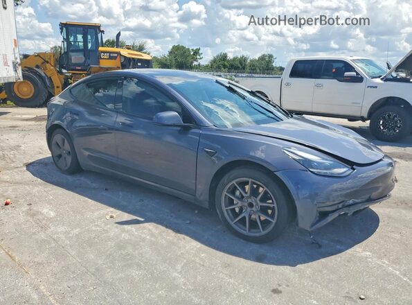 5YJ3E1EA4NF191243 2022 TESLA MODEL Угольный Передняя правая четверть