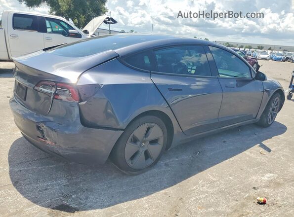 5YJ3E1EA4NF191243 2022 TESLA MODEL Угольный Задняя правая четверть