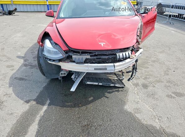 5YJ3E1EA4NF285610 2022 TESLA MODEL Red Vista interior trasera