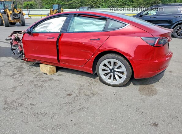 5YJ3E1EA4NF285610 2022 TESLA MODEL Red Trasero izquierdo