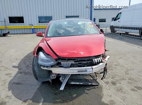 5YJ3E1EA4NF285610 2022 TESLA MODEL Red Vista frontal