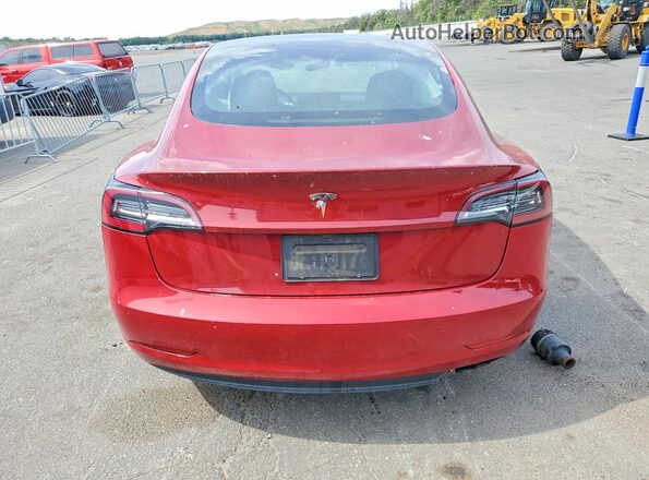 5YJ3E1EA4NF285610 2022 TESLA MODEL Red Vista trasera
