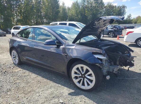 5YJ3E1EA4NF304429 2022 TESLA MODEL Gray Delantero derecho