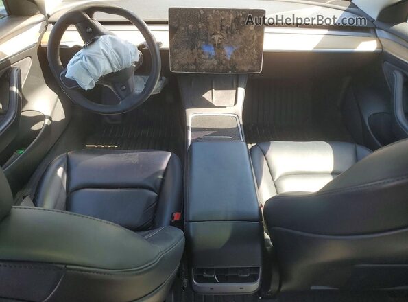 5YJ3E1EA5MF016935 2021 TESLA MODEL Charcoal Vista del salpicadero