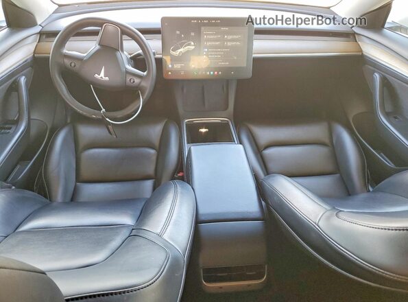 5YJ3E1EA6MF996059 2021 TESLA MODEL Белый Вид панели приборов