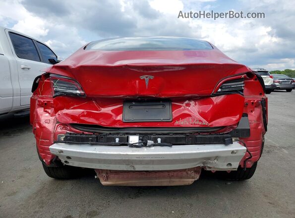 5YJ3E1EA6NF186349 2022 TESLA MODEL Red Vista trasera