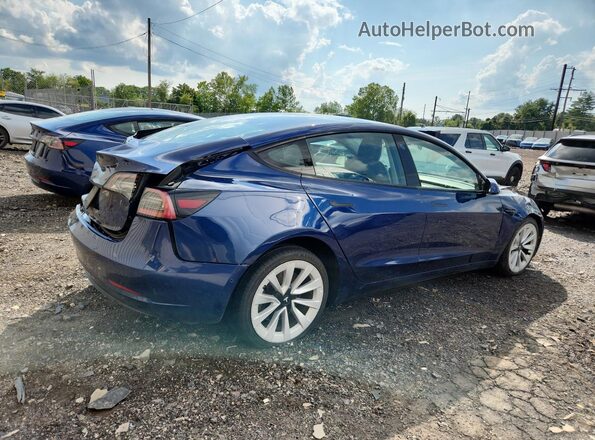 5YJ3E1EA7NF286475 2022 TESLA MODEL Blue 