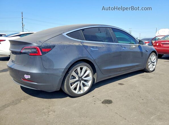 5YJ3E1EA8JF059435 2018 TESLA MODEL Charcoal უკანა მარჯვენა