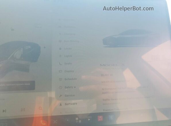 5YJ3E1EA8RF831766 2024 TESLA MODEL Gray Սարքավորումների վահանակի տեսք