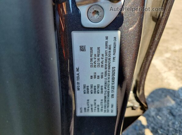 5YJ3E1EA9SF062670 2025 TESLA MODEL Gray Շարժիչի բաժամունքի տեսք