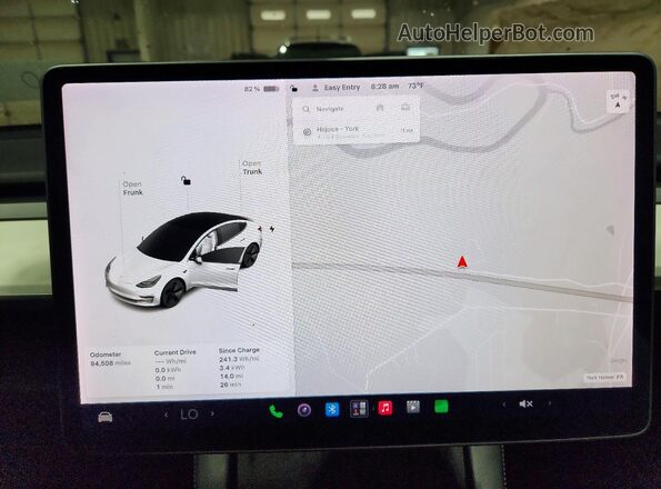5YJ3E1EAXMF851817 2021 TESLA MODEL White Widok zestawu wskaźników