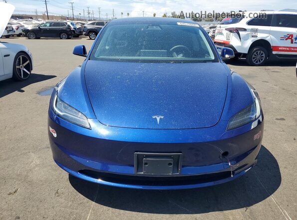 5YJ3E1EAXRF784708 2024 TESLA MODEL Синий Вид спереди