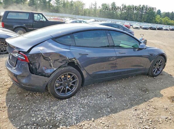 5YJ3E1EB0MF086643 2021 TESLA MODEL Charcoal Задня права чверть