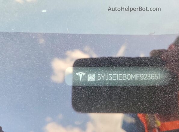 5YJ3E1EB0MF923651 2021 TESLA MODEL White Вид підкапотного простору