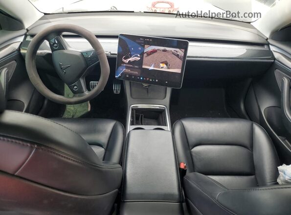 5YJ3E1EB0NF105838 2022 TESLA MODEL White Dashboard view