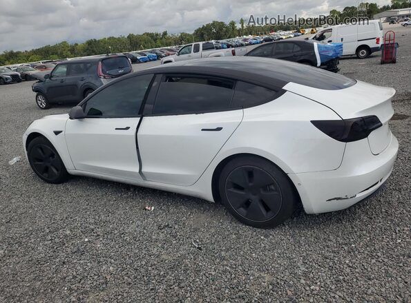 5YJ3E1EB0NF105838 2022 TESLA MODEL White Rear left