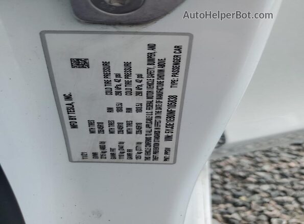 5YJ3E1EB0NF105838 2022 TESLA MODEL White Engine compartment view