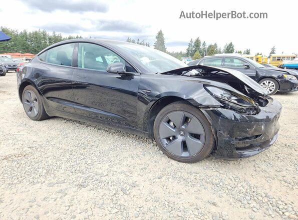 5YJ3E1EB0NF162587 2022 TESLA MODEL Black წინა მარჯვენა