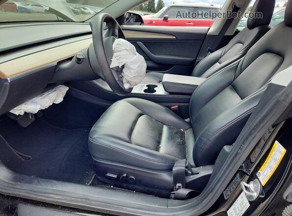 5YJ3E1EB0NF162587 2022 TESLA MODEL Black წინა სალონის ხედი