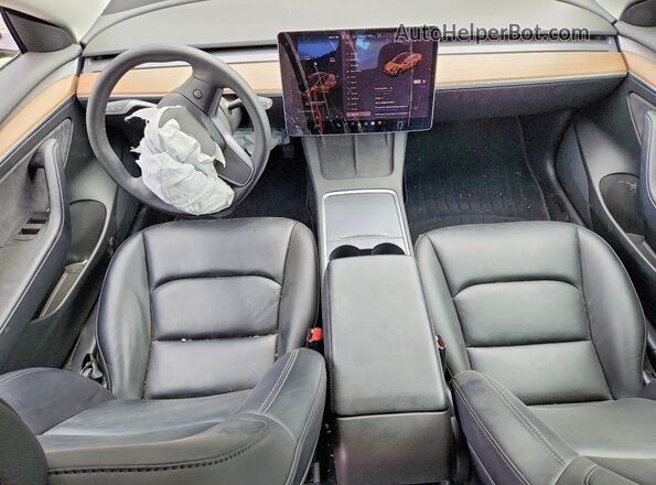 5YJ3E1EB0NF162587 2022 TESLA MODEL Black წინა პანელის ხედი