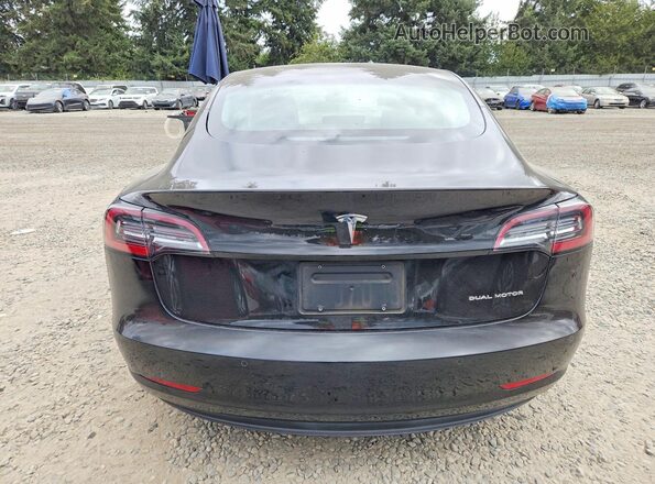 5YJ3E1EB0NF162587 2022 TESLA MODEL Black უკანა ხედი