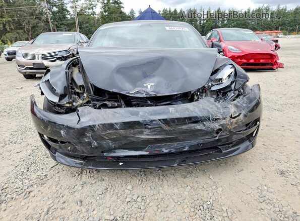 5YJ3E1EB0NF162587 2022 TESLA MODEL Black წინა ხედი