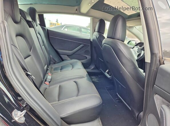 5YJ3E1EB0NF162587 2022 TESLA MODEL Black უკანა სავარძლების ხედი
