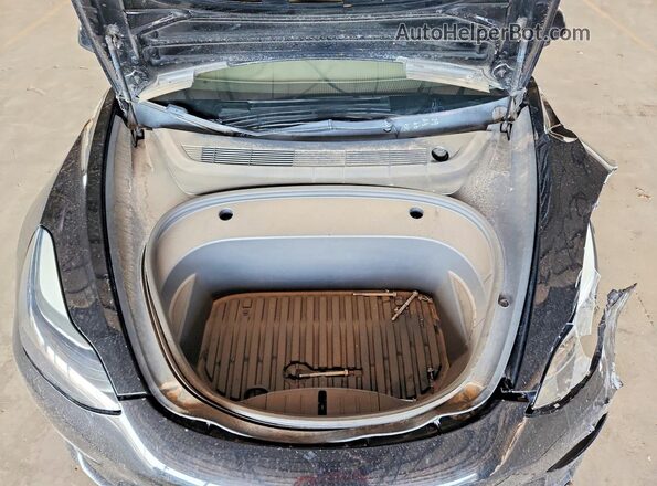 5YJ3E1EB0NF267047 2022 TESLA MODEL Black Widok wnętrza z tyłu