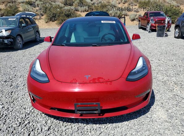 5YJ3E1EB1JF100805 2018 TESLA MODEL Red წინა ხედი