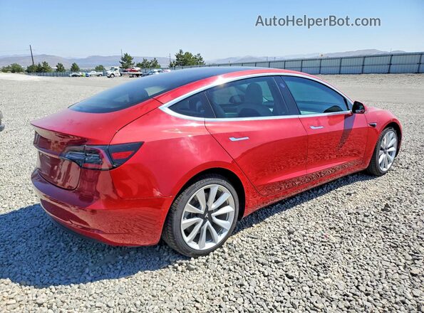 5YJ3E1EB1JF100805 2018 TESLA MODEL Red უკანა მარჯვენა