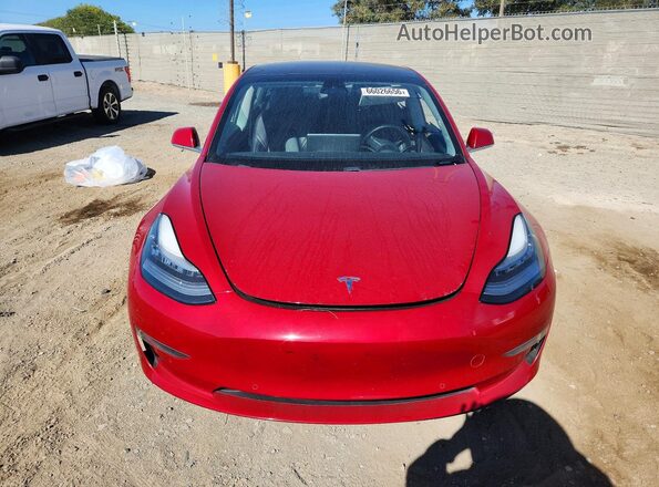 5YJ3E1EB1KF447097 2019 TESLA MODEL Red წინა ხედი