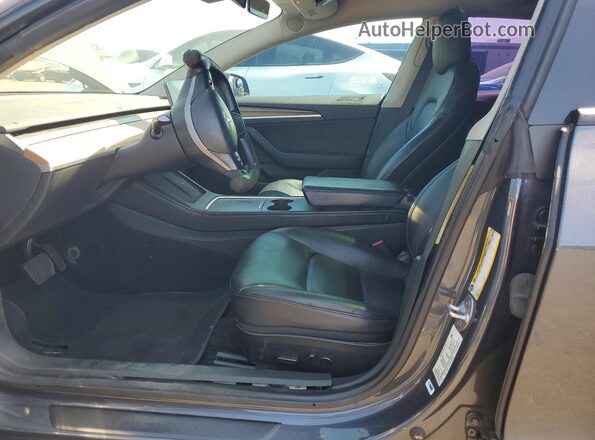 5YJ3E1EB1MF055272 2021 TESLA MODEL Charcoal Widok wnętrza z przodu
