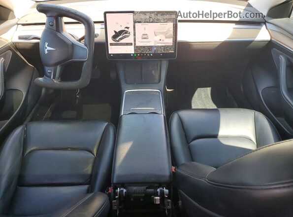 5YJ3E1EB1MF055272 2021 TESLA MODEL Charcoal Widok deski rozdzielczej