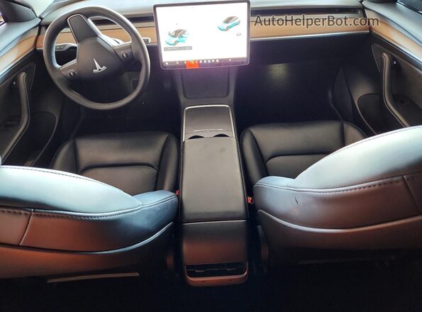 5YJ3E1EB1MF067454 2021 TESLA MODEL Gray წინა პანელის ხედი