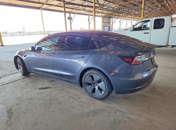 5YJ3E1EB1MF067454 2021 TESLA MODEL Gray უკანა მარცხენა