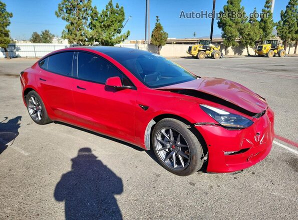 5YJ3E1EB1MF998584 2021 TESLA MODEL Red წინა მარჯვენა