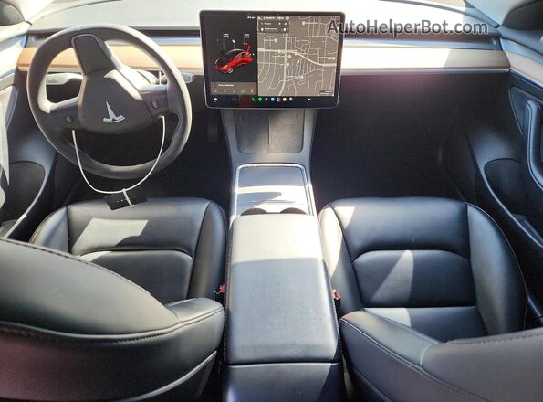 5YJ3E1EB1MF998584 2021 TESLA MODEL Red წინა პანელის ხედი