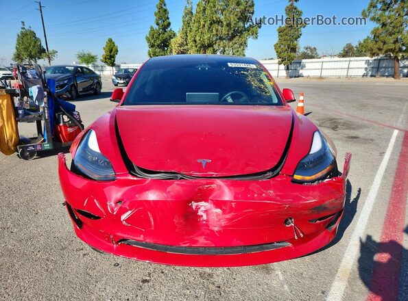 5YJ3E1EB1MF998584 2021 TESLA MODEL Red წინა ხედი