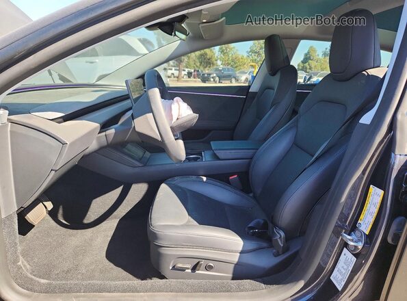 5YJ3E1EB1SF050408 2025 TESLA MODEL Black Вид салону спереду