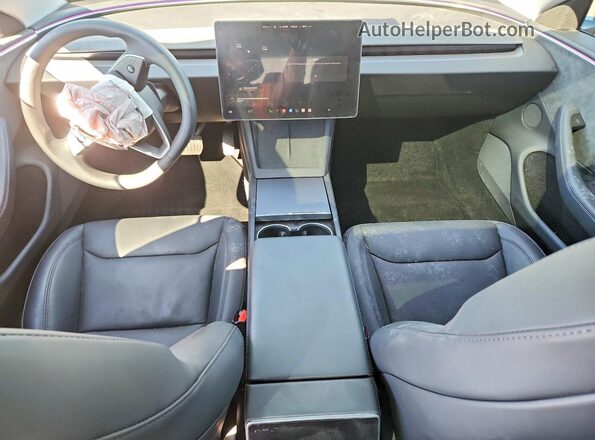 5YJ3E1EB1SF050408 2025 TESLA MODEL Black Вид панелі приладів