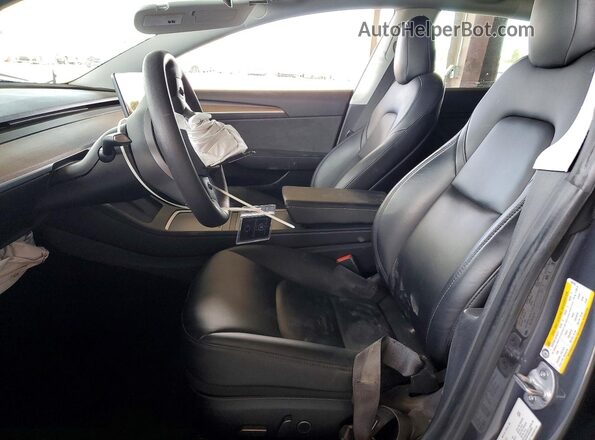 5YJ3E1EB2MF049786 2022 TESLA MODEL Угольный Вид салона спереди