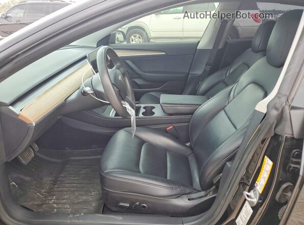 5YJ3E1EB2MF050470 2021 TESLA MODEL Black წინა სალონის ხედი