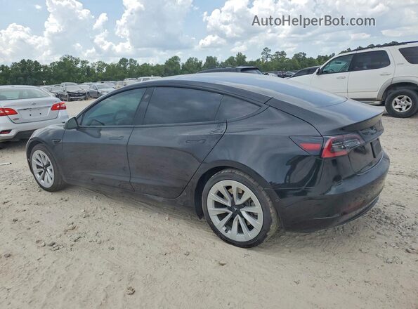 5YJ3E1EB2MF050470 2021 TESLA MODEL Black უკანა მარცხენა