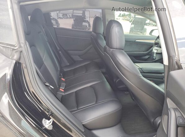 5YJ3E1EB2MF050470 2021 TESLA MODEL Black უკანა სავარძლების ხედი