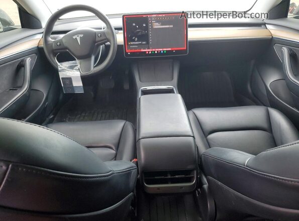 5YJ3E1EB2MF050470 2021 TESLA MODEL Black წინა პანელის ხედი