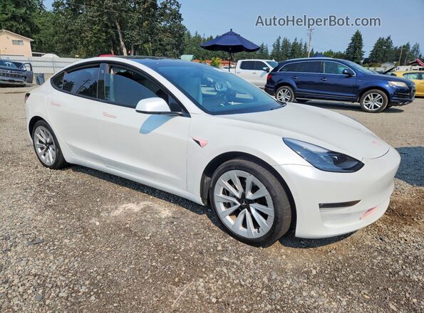 5YJ3E1EB2MF960751 2021 TESLA MODEL White Przód prawy